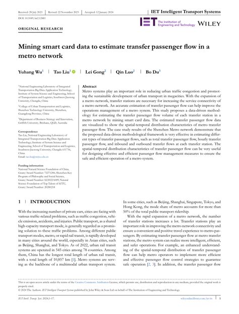 smart card data mining|Mining smart card data to estimate transfer passenger flow in a .